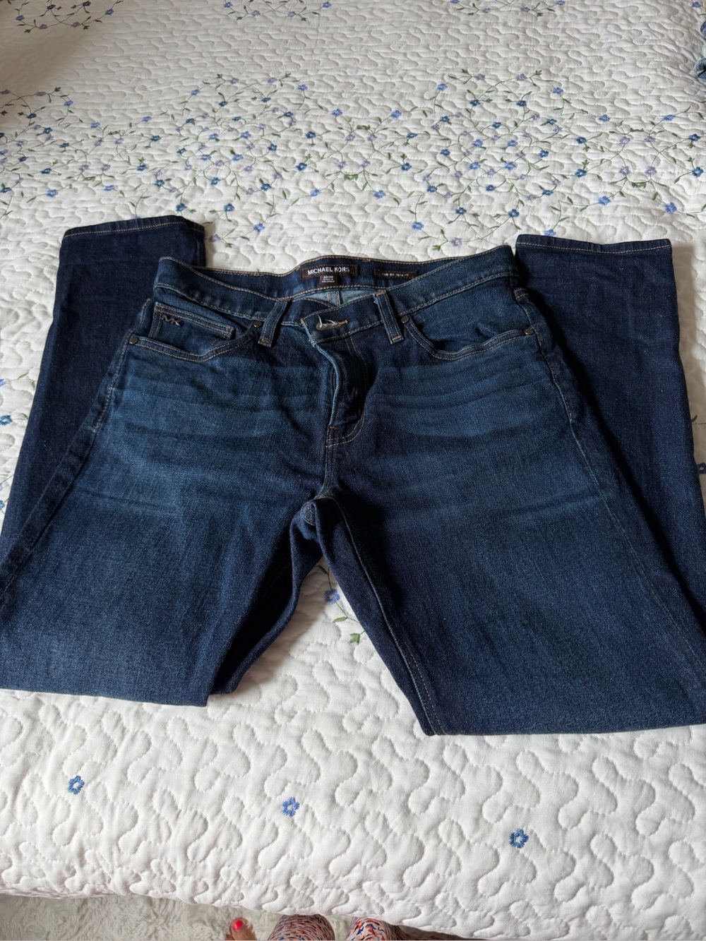 Michael Kors Men’s Navy Slim Straight Jeans